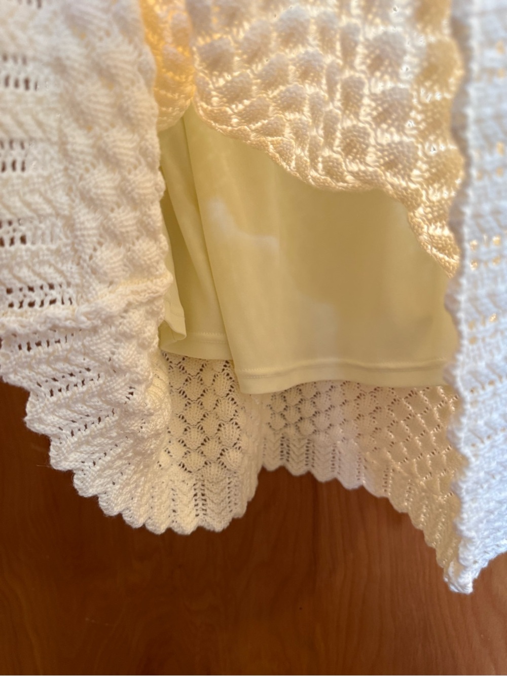 NWOT Hyacinth House Cream Pointelle Knit Colby Midi Dress - Picture 9 of 10